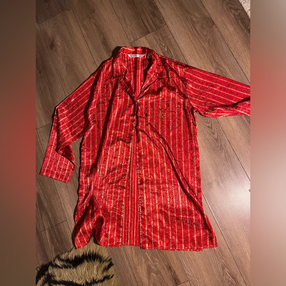 Vintage Victoria’s Secret Heart Label 90s Y2K Size M Satin Sleep Shirt - Picture 3 of 5